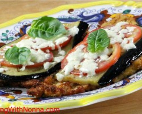 Chicken Cutlets with Fried Eggplant